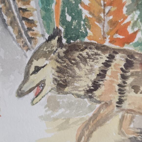 Sister Bernella Decker OOAK Watercolor Painting Wolfpack Dream Catcher Wolves - Picture 10 of 12